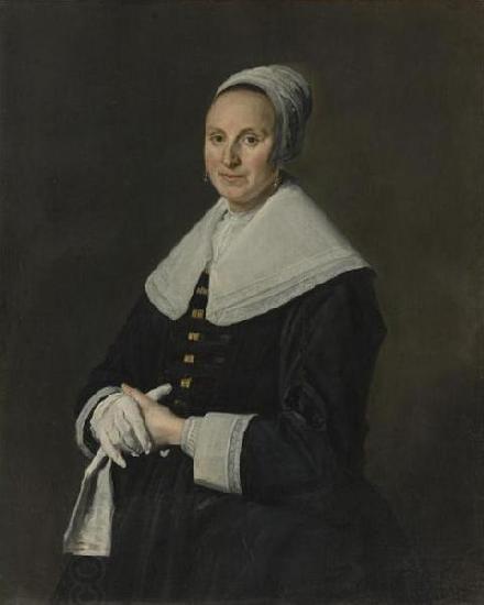 Frans Hals Portrait of woman with gloves. oil painting picture